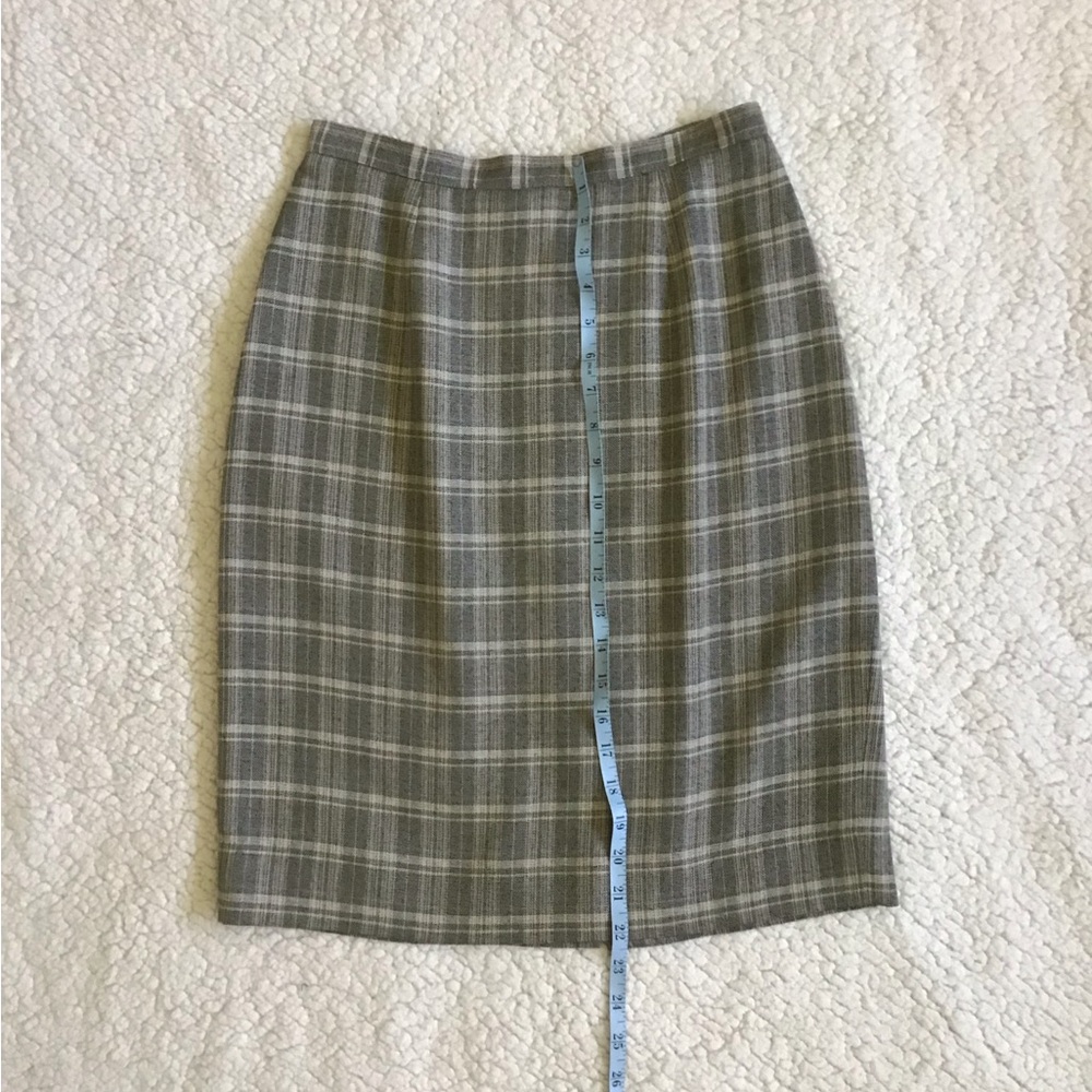 Gray/Sage Green Plaid Skirt Set - Picture 7 of 9